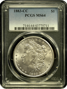 1883-CC Morgan Silver Dollar PCGS/NGC MS-64 Quality