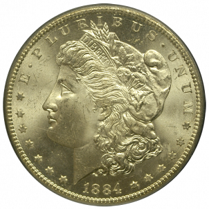 1884-CC Morgan Silver Dollar PCGS/NGC MS-65 Quality