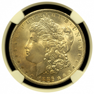 1886 Morgan Silver Dollar NGC MS 66