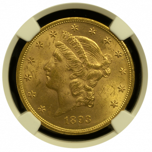 1893 P 20 Liberty Gold Coin Certified Austin Coins