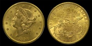 1898-S $20 Liberty Gold MS-63 Quality