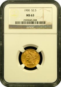 $2.5 Liberty Gold MS-63 Quality