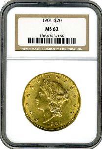 $20 Liberty Gold MS-62 Quality