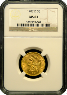 $5 Liberty Gold MS-63 Quality