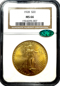 1928 20 St. Gaudens MS66 Austin Coins