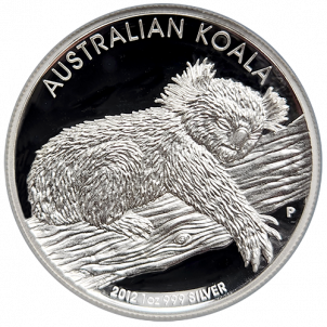 1 oz. | 2012 High Relief Australian Silver Koala | PF-70 Ultra Cameo