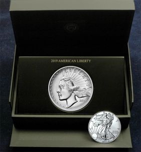 2019-P American Liberty High Relief Silver (in original Mint Box with Cert)