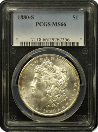 1880-S Morgan Silver Dollar PCGS MS-66