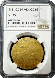 1851 Mexico | 8 Escudo | NGC | VF-35 | In Holder