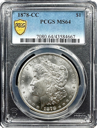 1878 | Carson City | Morgan Silver Dollar | PCGS MS64 | In Holder