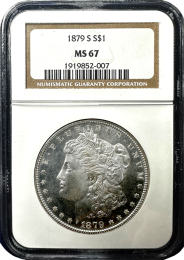 1879-S | Carson City | Morgan Silver Dollar | NGC MS-67 | In Holder