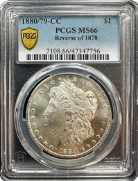 1880-79 | CC Morgan Silver Dollar | PCGS | MS 66 | In Holder