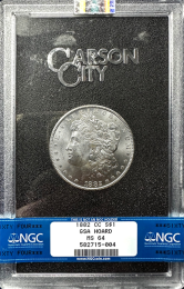 1882-CC | Morgan Silver Dollar | NGC MS-64 | In Holder