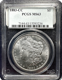 1883-CC | Morgan Silver Dollar | PCGS MS-63 | In Holder