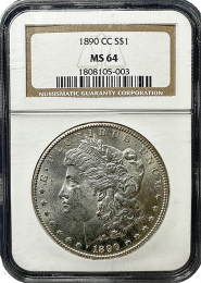 1890 | CC Morgan | NGC | MS-64 | In Holder