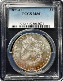 1893 | CC Morgan Silver Dollar | PCGS | MS-61 | In Holder