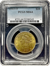 1903-O | 10 Liberty | PCGS | MS-64 | In Holder