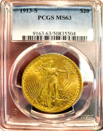 1913-S | St. Gaudens | PCGS | MS-63 | In Holder