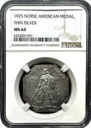 1925 | Norse American Medal | NGC MS64 | In Holder