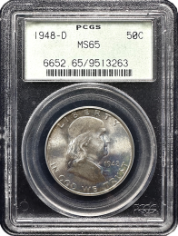 1948-D Franklin Half Dollar | PCGS | MS-65 | In Holder