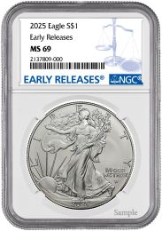 2020-P "Emergency Issue" Silver American Eagle MS-69 Quality