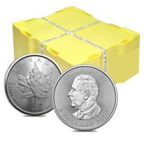  Mint Box of 500 | 2025 1-oz. Silver Canadian Maple Leaf Coins