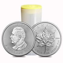 2025 1-oz. Silver Canadian Maple Leaf Coins | Rolls