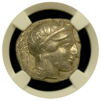 Attica Athens | Silver Owl | Tetradrachm | AU 4x5 Fine Style | Obverse