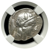 Attica, Athens | Silver Owl Tetradrachm | Full Crest | AU 5x4 | Obverse