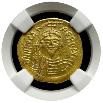 Byzantine Empire | Phocas (AD 602-610) | Gold Solidus | NGC Ancients Certified Mint State | Obverse