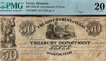 1839-41 | Republic of Texas | $50 Note | PMG Very Fine 20