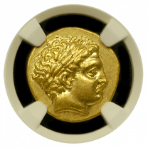 Philip II Gold Stater EP NGC Choice About Uncirculated Star 5x4