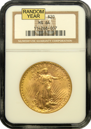 $20 Saint-Gaudens Gold Coin | NGC/PCGS MS-64 | In Holder