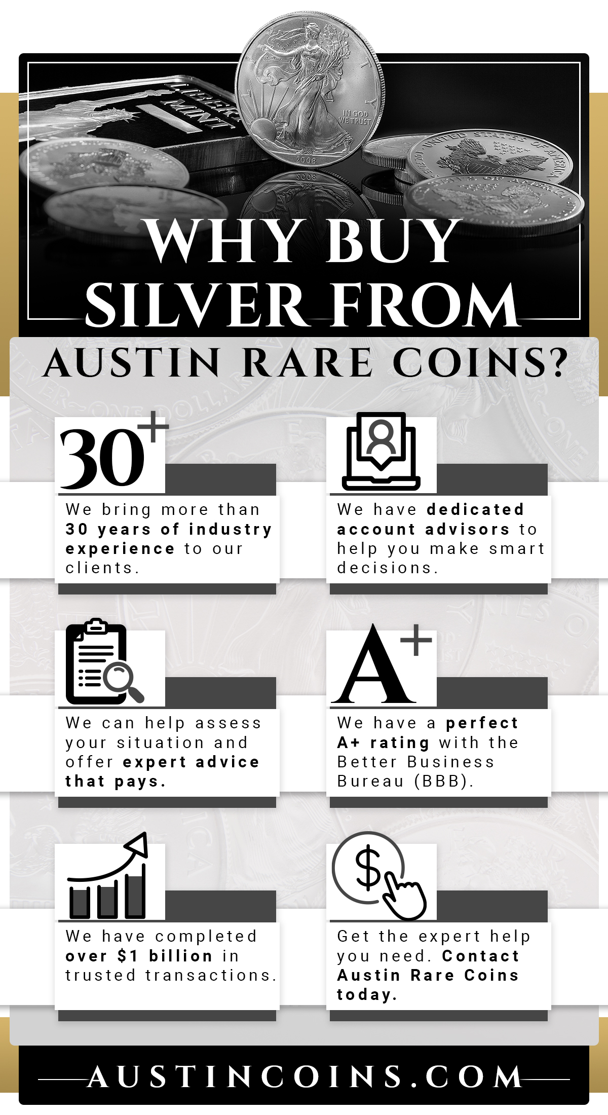 Why Buy Silver From Austin Rare Coins?