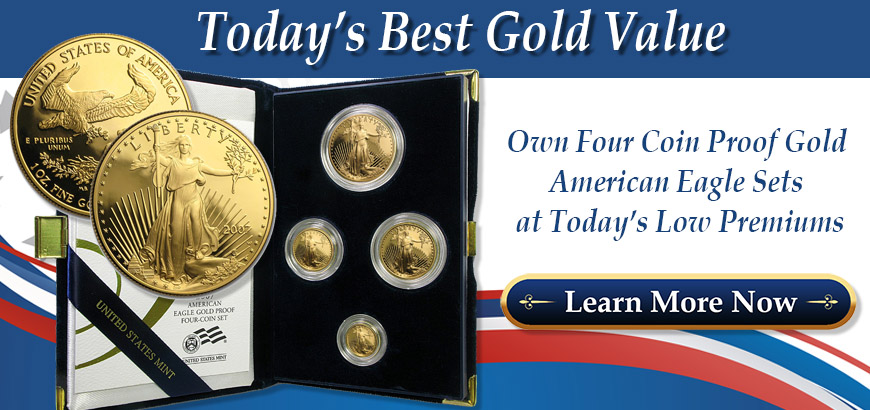 Four-Coin Gold American Eagle Proof Sets