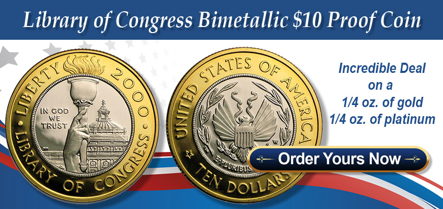 $10 Commem Library of Congress | Bimetallic Coins